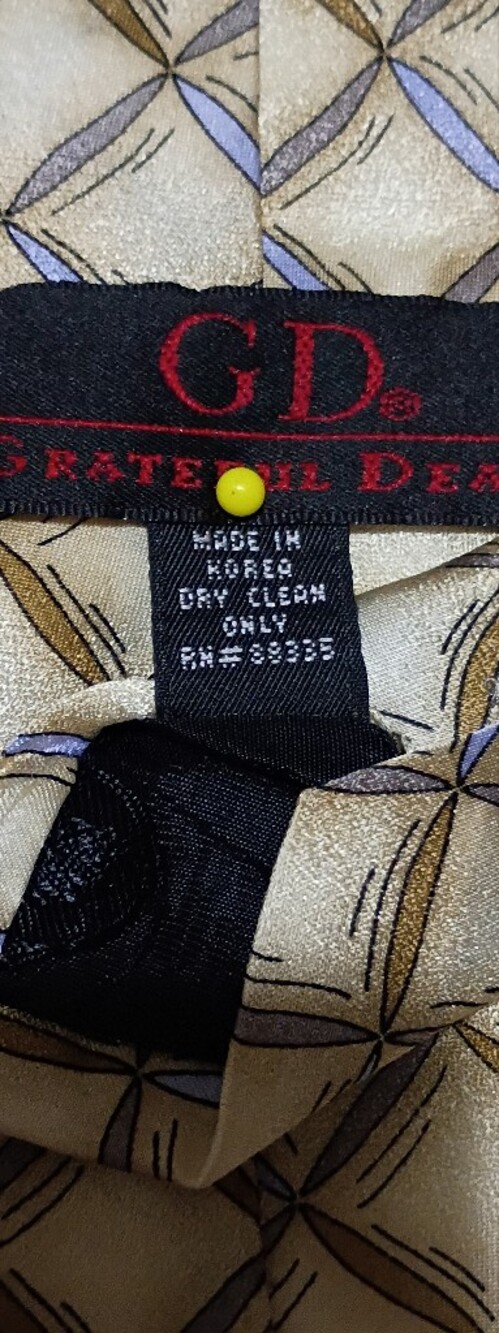 Grateful Dead 100% Silk Handmade Tie (1993)A - Picture 9 of 9